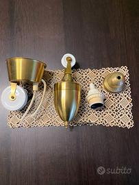 Saliscendi in ottone e ceramica