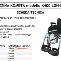 Carrozzina per disabili leggera