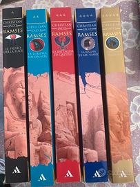 Serie di cinque libri di christian jacq il ramses