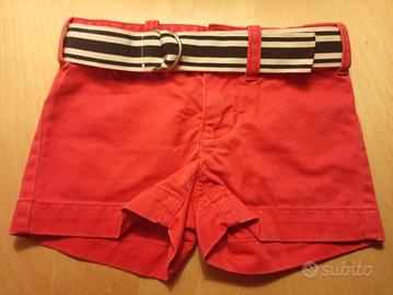 Pantaloncini corti rossi con cintura Ralph Lauren