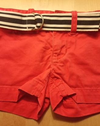Pantaloncini corti rossi con cintura Ralph Lauren