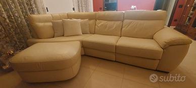 Divano in vera pelle Doimo, movimento Relax