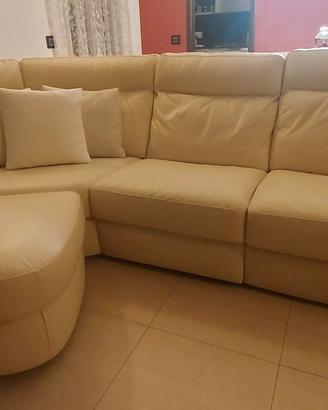 Divano in vera pelle Doimo, movimento Relax