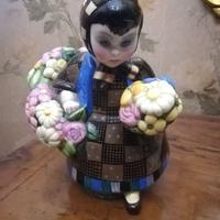 Ceramica Lenci 1936 Torino - Piccola fioraia