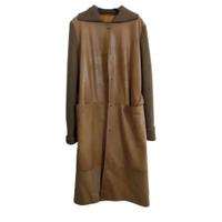 Trench vera pelle e lana