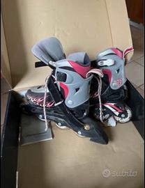 Pattini in linea rosso/nero N 32/35