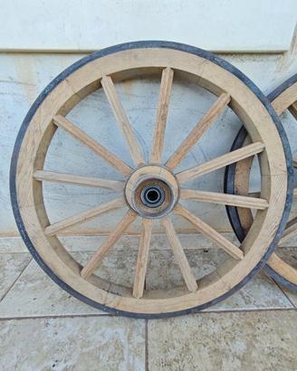 ruote in legno per carrozza