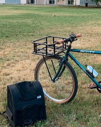 Cestino bici metallo nero
