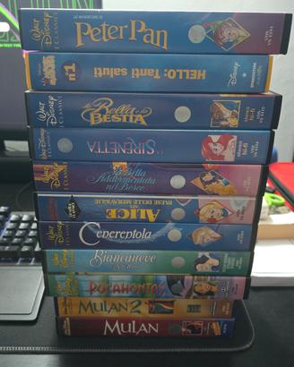 lotto 11 VHS classici Disney principesse