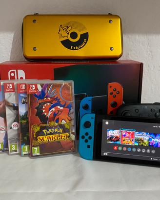 Nintendo switch 2022+Kit 5 giochi+accessori