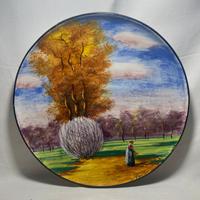 Antico piatto in ceramica firmato L. Fantoni