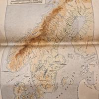 Antica carta geografica della Scandinavia