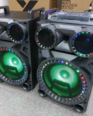 Casse Amplificate con Luci Led