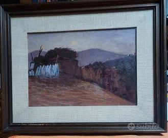 Olio su Tavola "Taos Pueblo"