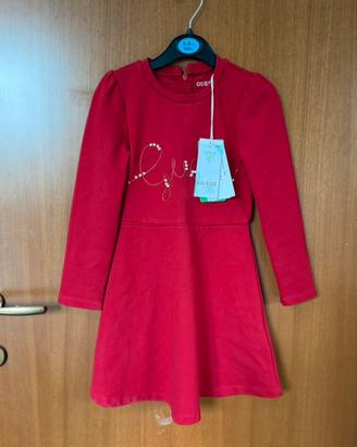 Vestito rosso elegante bimba Guess 5 anni