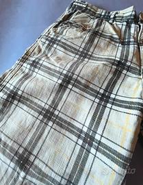 Bermuda A-Style uomo a quadri Y2K baggy