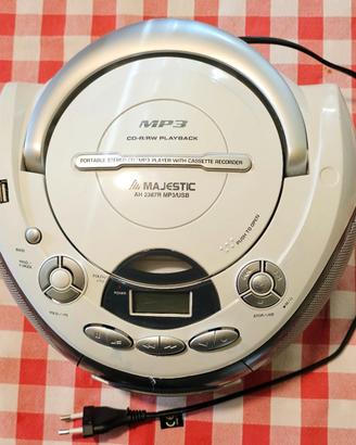 Lettore cd /Mp3 + musicassette+chiavetta usb