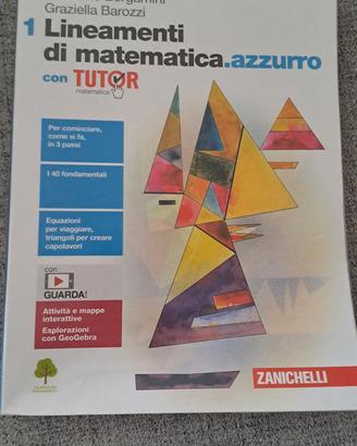 lineamenti di matematica. azzurro con tutor