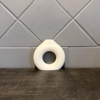 Vaso decorativo moderno design scultoreo – bianco