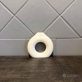 Vaso decorativo moderno design scultoreo – bianco