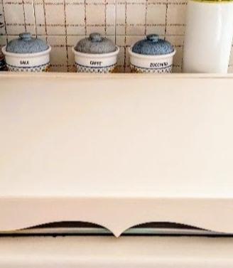 Copri fornelli nuovo in legno bianco panna