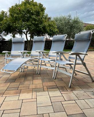 4 sedie in alluminio anodizzato + 1 poggiapiedi 🪑