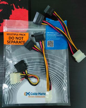 Cavi Molex 4pin to Sata pacco da 3