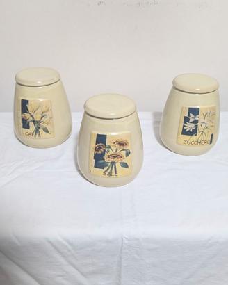 Tris Barattoli Cucina in Ceramica