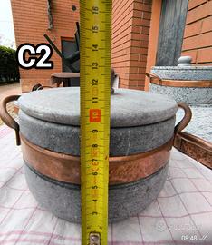 pentola alta in pietra ollare mai utilizzata