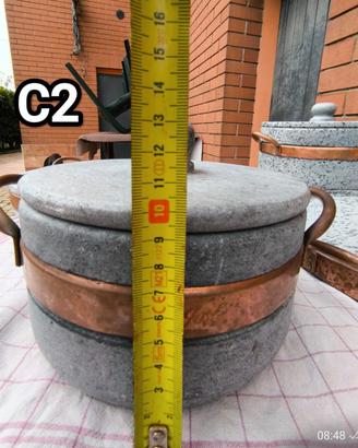 pentola alta in pietra ollare mai utilizzata