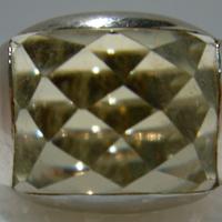 Anello in Argento con un rettangolare Quarzo Crist