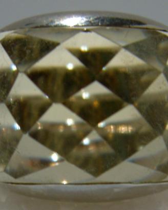 Anello in Argento con un rettangolare Quarzo Crist