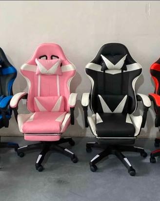 Sedie da gaming con poggia gambe reclinabile