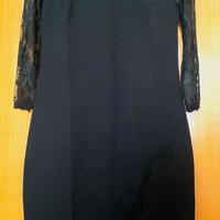 Vestito donna Tubino Nero in pizzo manica a 3/4