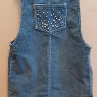 Vestito velluto azzurro 5-6 anni.