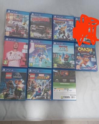 10 Giochi PS 4 (in blocco)