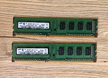 N.2 Moduli Ram Samsung 2GB PC3