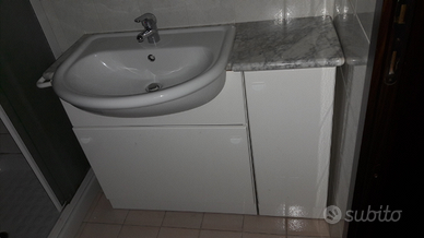 Mobile bagno laccato lucido bianco