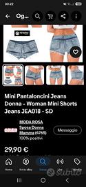 jeans donna corti