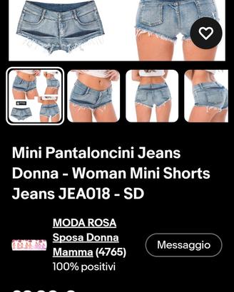 jeans donna corti