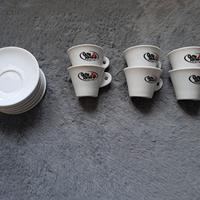 Set 6 tazzine caffè + 6 piattini Caffè Milord