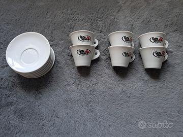 Set 6 tazzine caffè + 6 piattini Caffè Milord