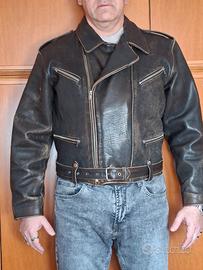 Chiodo vera pelle marrone