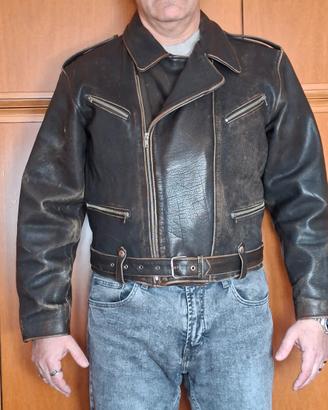 Chiodo vera pelle marrone