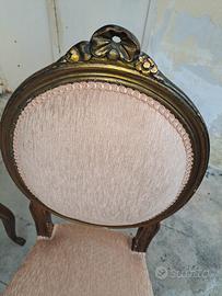 Coppia sedie stile barocco con attaccapanni