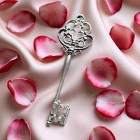 Pendente argento 800 grande chiave 60s gioiello