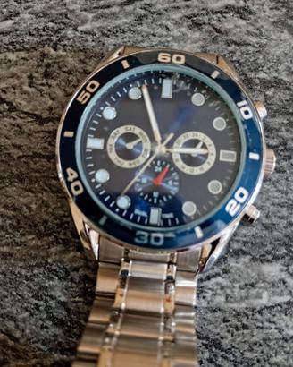 Orologio Avon Cronografo Blu e Argento
