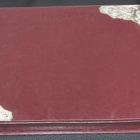 Scatola da scrittoio in pelle e argento + acces