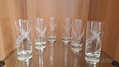 Servizio 6 bicchieri cocktail base argento