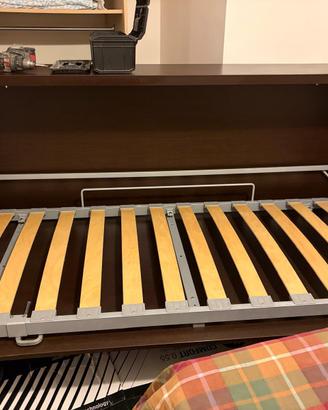 Letto a scomparsa salvaspazio con rete e materasso